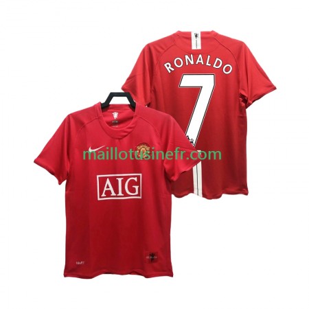 Maillot de Foot Manchester United RONALDO 7 Premier League 2007 2008 Domicile Retro